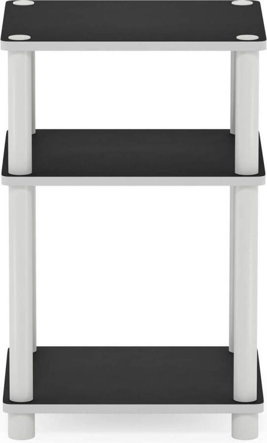 Just 3-Tier Turn-N-Tube bijzettafel nachtkastje wit w witte buis 11.5D x 13.4W x 22.8H centimeter