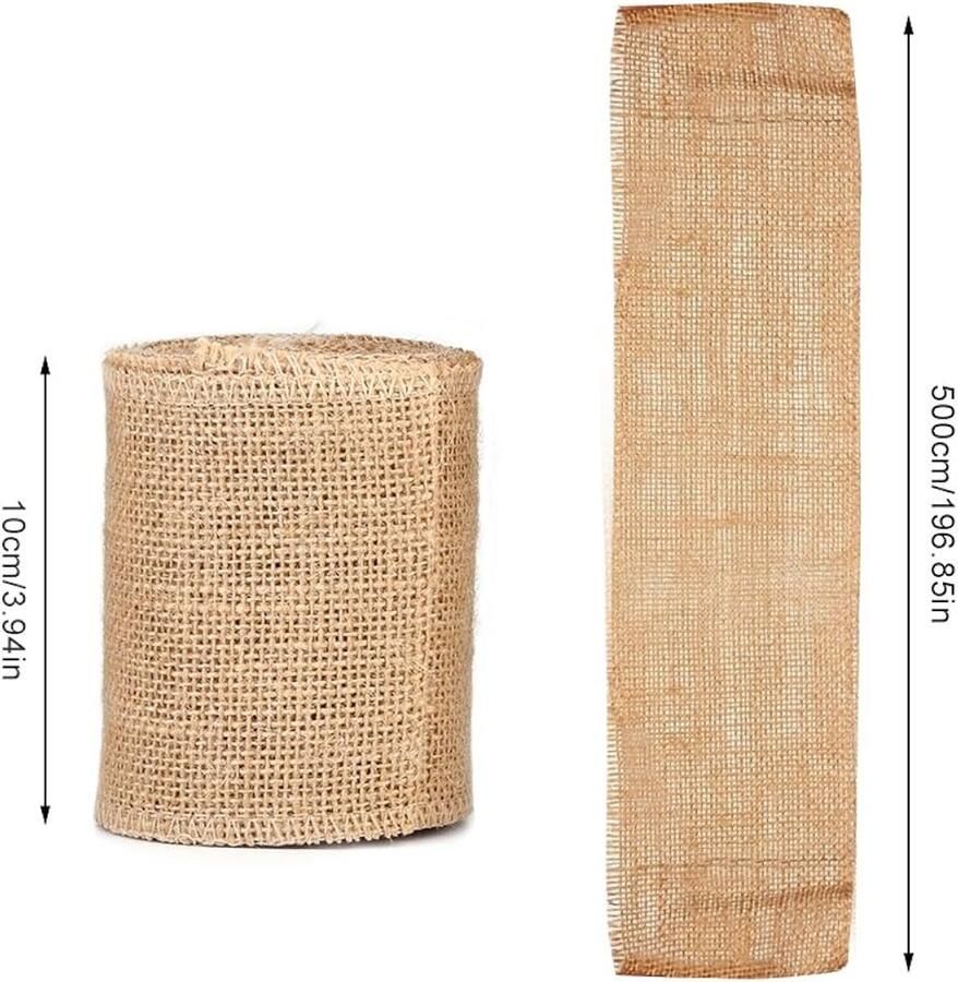 Jute Tafelloper Vintage Natuur Stijl 1 stuk Linnen 10X500 cm