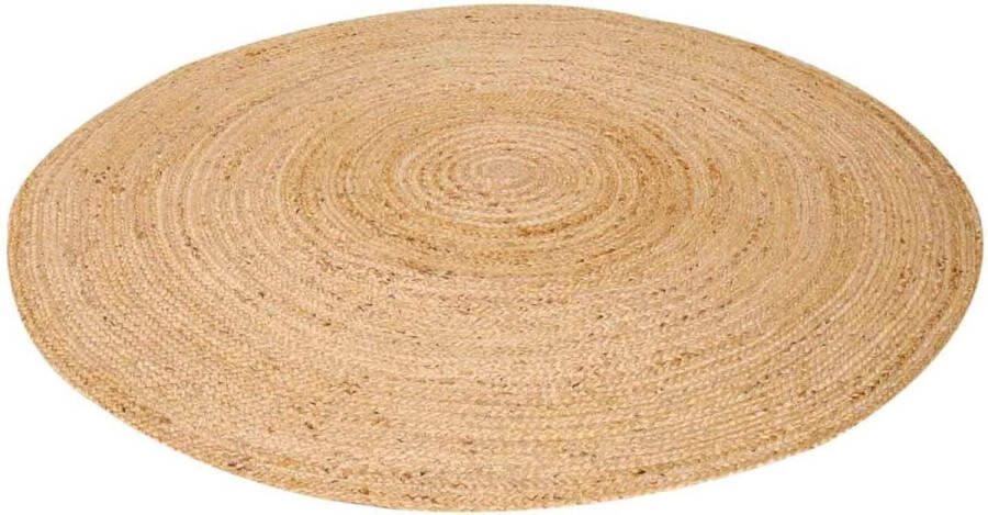 Casa Moro Jute tapijt Tamani kleurrijk Ø 120cm Vloerkleed in boho-stijl van 100% natuurlijke vezel jute & katoen handgevlochten