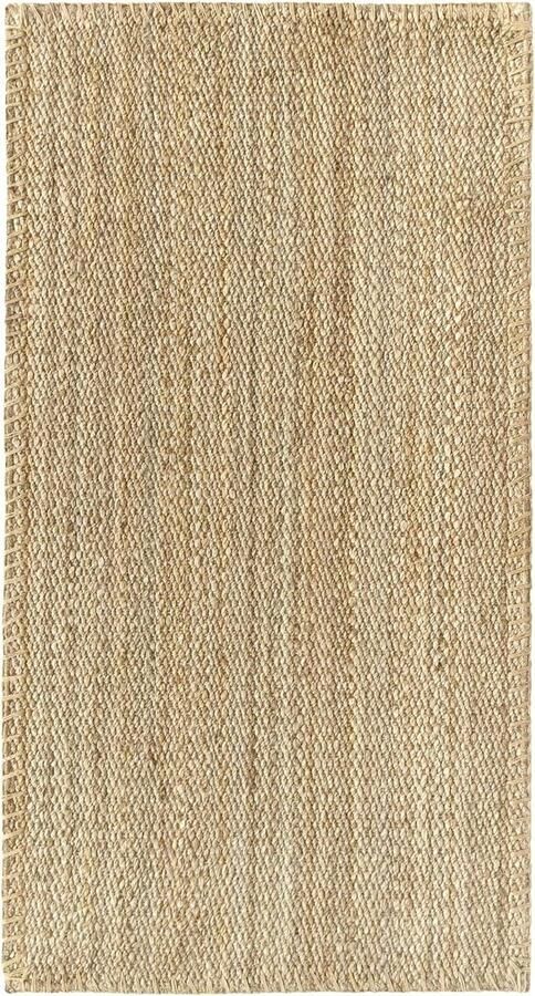Jute Vloerkleed Granada 100% Natuurlijke Jute Vezels Handgeweven Tapijt voor Woonkamer (150x80 cm) Tapijt