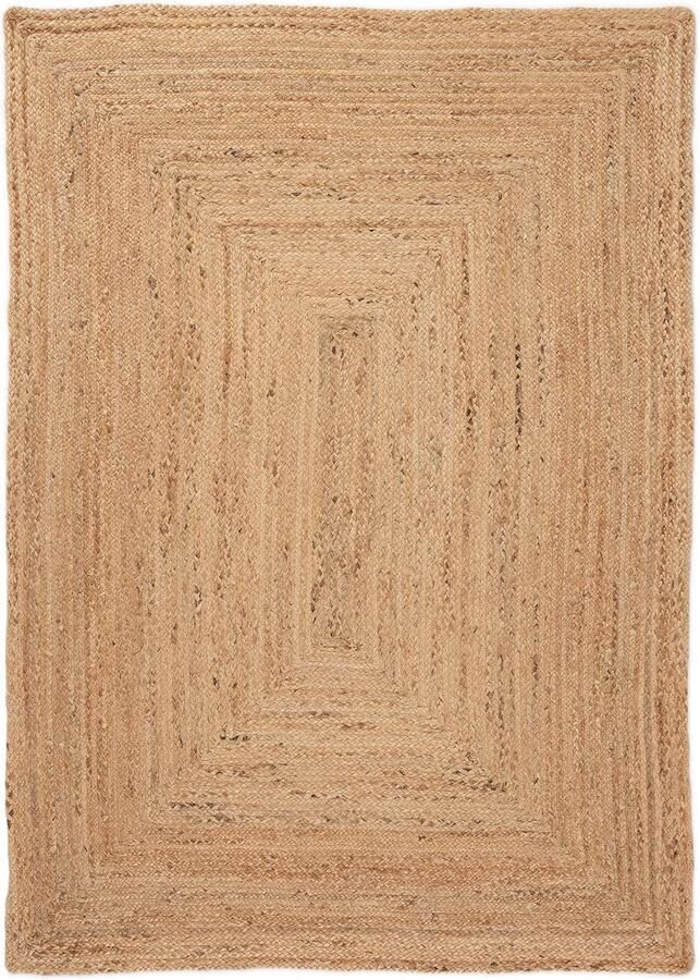 Jute Vloerkleed Nele Modern Tapijt voor Woonkamer en Slaapkamer 80x150 cm Beige
