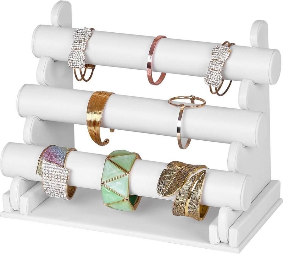 Juwelenstandaard wit met juwelenhouder JDS101