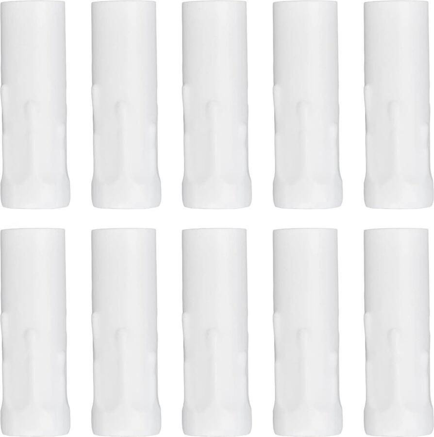 Kaars Lamphouder Buis E14 Metalen Buis Ijzer Kandelaar Basis Thuis Kristallen Kroonluchters Kaarslichten DIY Verlichting 10 Stuks (Wit)