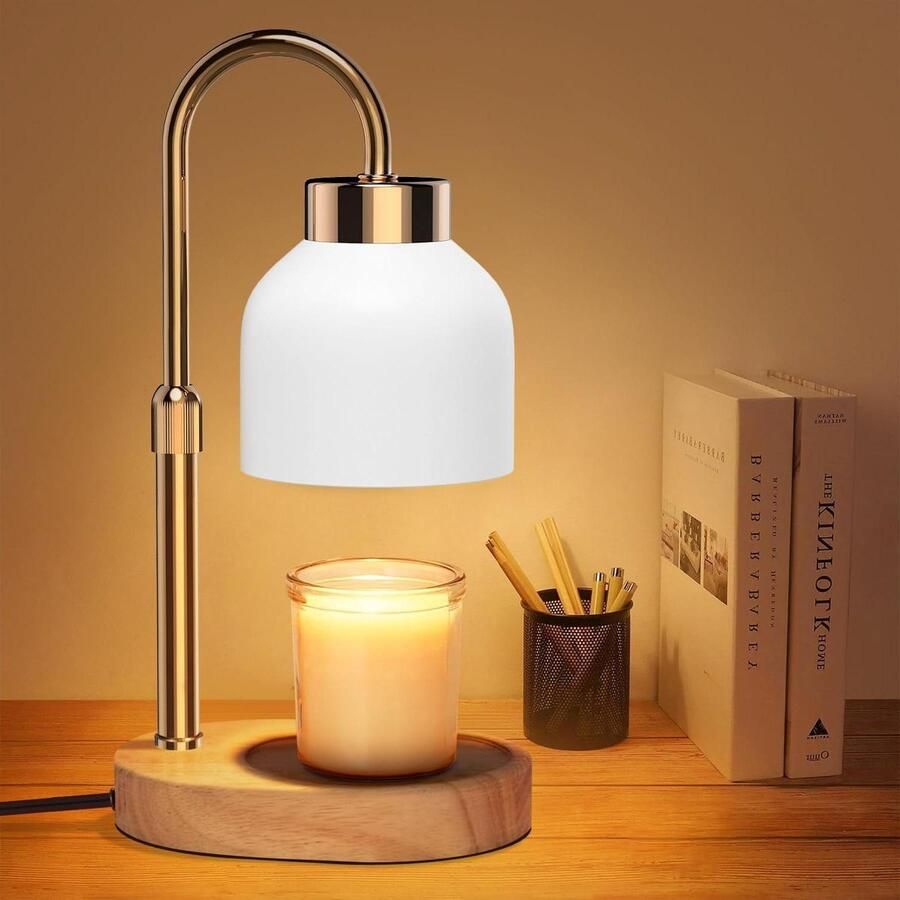 Kaars Warmer Lamp met Timer en Dimmer Vintage Home Decor Wit