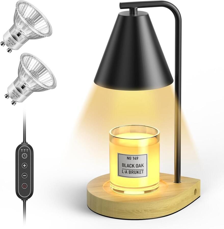 Kaarsen Warmer Lamp voor Gedecoreerde Kaarsen Dimmer en Melter met 2 Lampen Perfect Voor Huishoudelijke Decoratie en Cadeaus