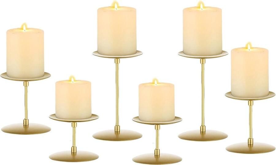 Kaarsenhouder Metalen goud Pijlerkaarsen set Ijzeren plaat Moderne thuisdecoratie Eettafel middelpunt Bruiloft feest decoratie Advent kerststyling