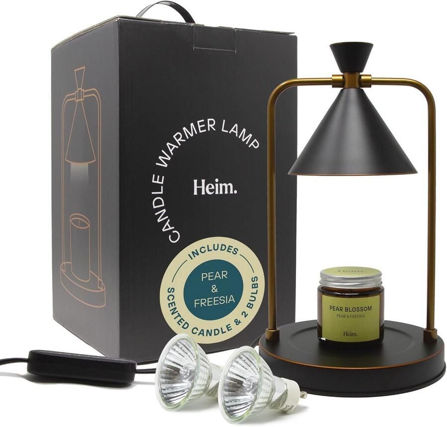 Kaarslamp Warmer met Kaars en Reserve Lamp Perfect voor Sfeervolle Verlichting