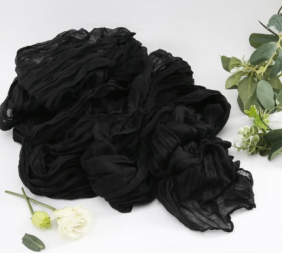 Kaasdoek Tafelkleed Wasbaar Zwart Polyester 90 x 180 cm