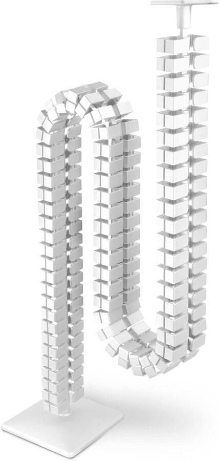 Kabelgeleiding Hoekig Slim Line 1260 mm Kabelslang Wit voor Bureaus