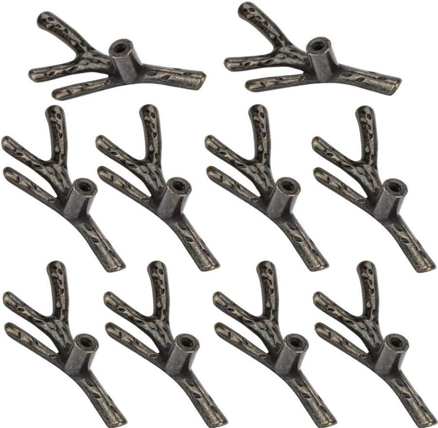 Kabinet handvat zinklegering boom tak vorm solide kast trekt T bar handvat voor meubels lade trekt (68 mm-brons)