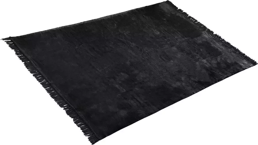 KADAX Knuffeldeken zachte woondeken met franjes 150 cm x 200 cm bankdeken warme deken voor bank bed sprei van katoen acryl onderhoudsvriendelijk (rood)