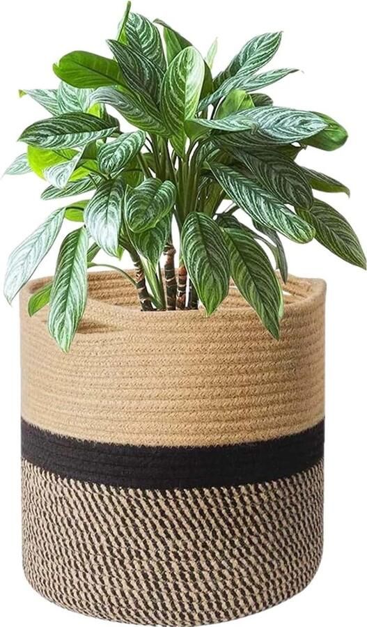 Kamerplantenmand geweven bloempot van katoenen touw diameter 20 cmIk heb het merknaam plantenpot verwijderd aangezien dit al duidelijk wordt in de beschrijving van het