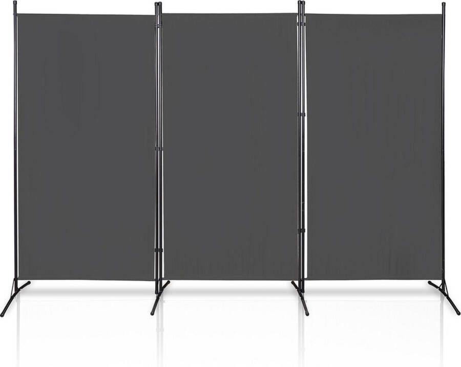Kamerscherm met 3 panelen 260 x 180 cm Kamerverdeler Tuin Spaanse Muurscheiding Antraciet