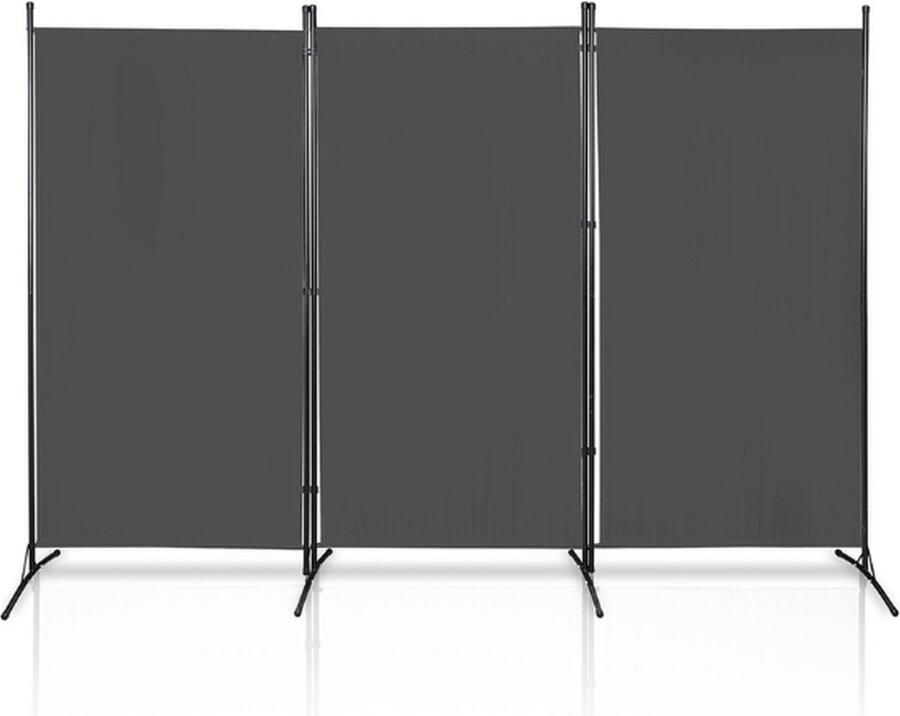 Kamerscherm met 3 panelen 260 x 180 cm Kamerverdeler Tuin Spaanse Muurscheiding Antraciet