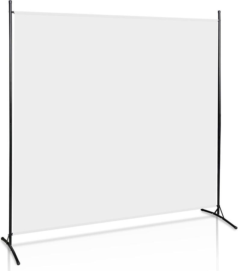 Kamerscherm Ruimteverdeler met 1 panelen Kamerverdeler Tuin Spaanse Muurscheiding opvouwbaar Beige 180 x 180 cm