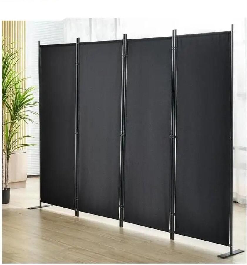Kamerscherm Scheidingswand Scherm Partitie Scheidingswand Kamerscherm 3-paneel Maat & Hoogte Verstelbaar Vrijstaand Opvouwbaar voor Kantoor Thuis Grijs