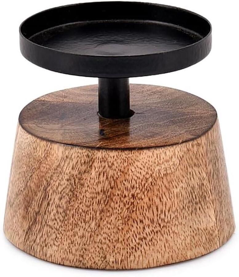 Kandelaar Houders Boerderij Stijl Geschikt voor elke tafel 1 stuk Zwart Ijzer 10 16 cm x 10 16 cm x 12 7 cm