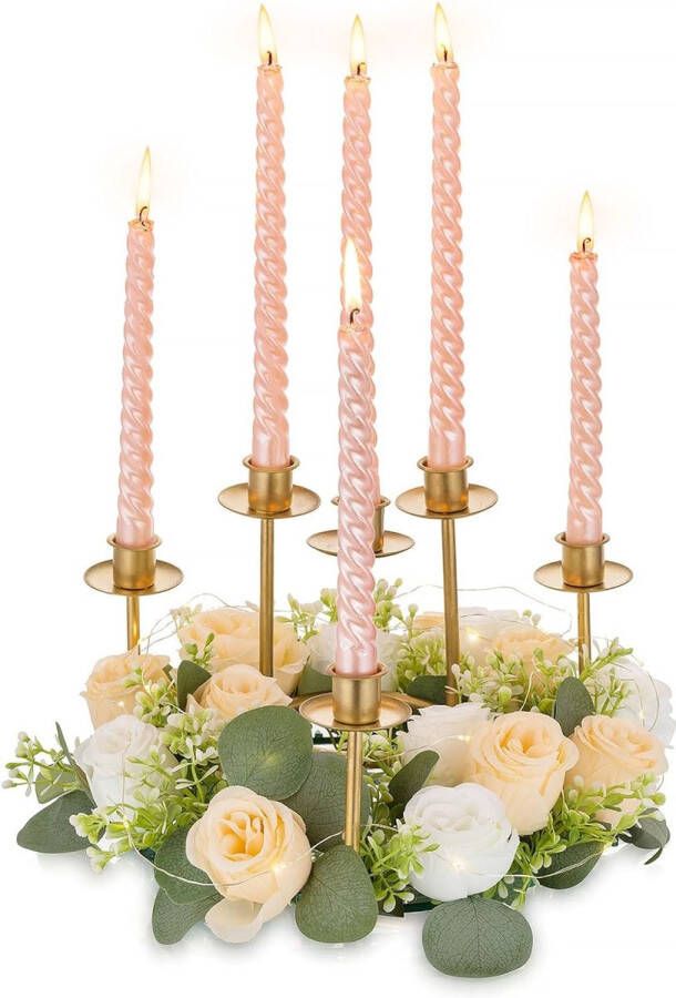 Kandelaar kaarsenstandaard goud kandelaar staafkaarsen decoratief voor Kerstmis tafel centerpieces staafkaarsenhouder kandelaar voor bruiloft verjaardag kandelaar voor woonkamer