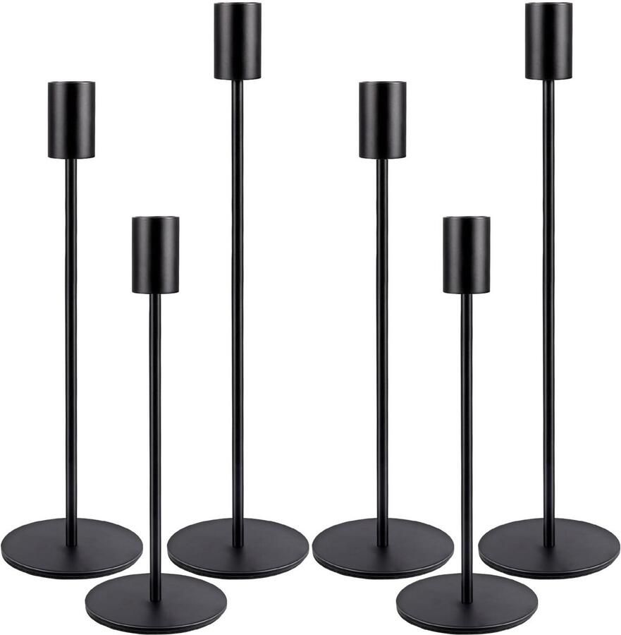 Kandelaar Set voor Stokkaarsen 2 cm – Bruiloft Vintage Metaal – Diner Woonkamer Kast