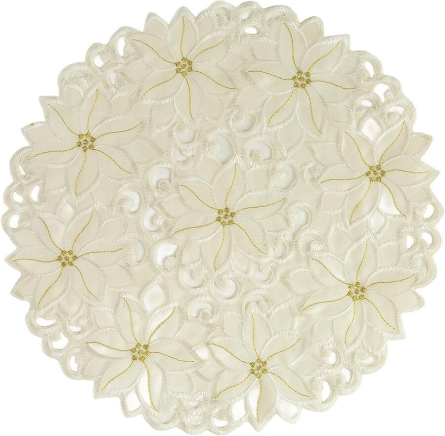 Kanten placemat decoratief 1 stuk 35x35 cm polyester