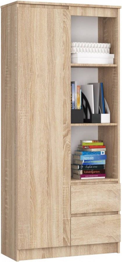 Kantoor Boekenkast Lichteiken 7 planken