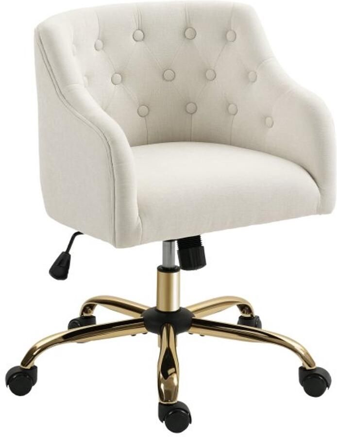 Kantoorstoel Gevoerd Verstelbaar Beige