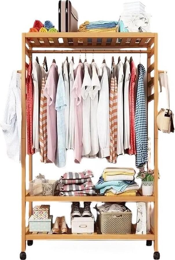 Kanyu Robuust Kledingrek Duurzaam Rijdend Incl. Schoen Kledingorganizer