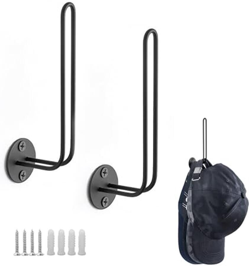 Kaphouder voor Mutsen en Hoeden Wandmontage 2 Stuks Ideaal voor Organisatie en Opslag