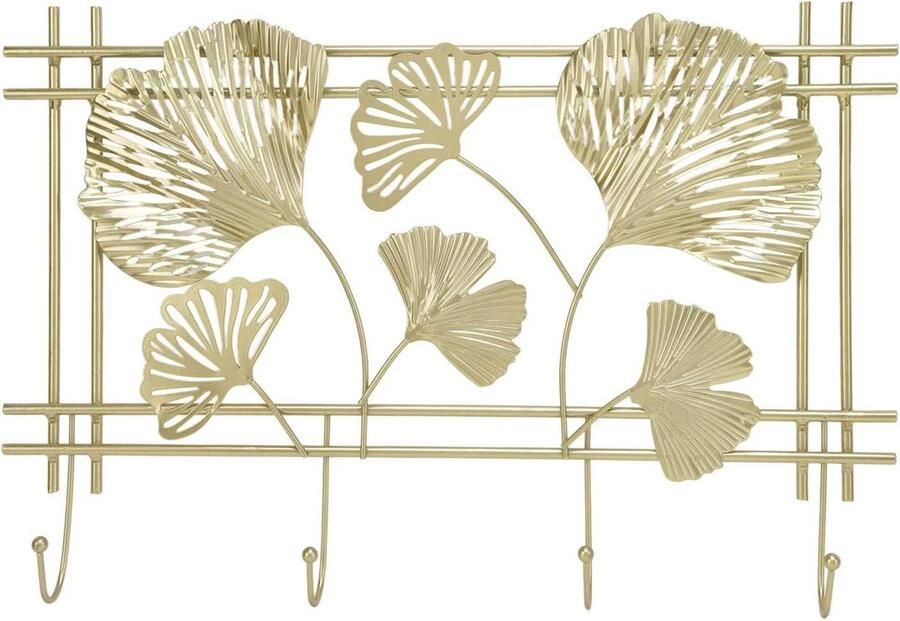 Gouden metalen wandkapstok decor ontwerp kapstok hanger elegant stijlvolle wandgemonteerde kapstok voor thuis