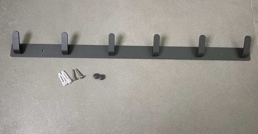 Vivia products Kapstok Antraciet Donkergrijs Grijs 6 haken Inclusief schroeven