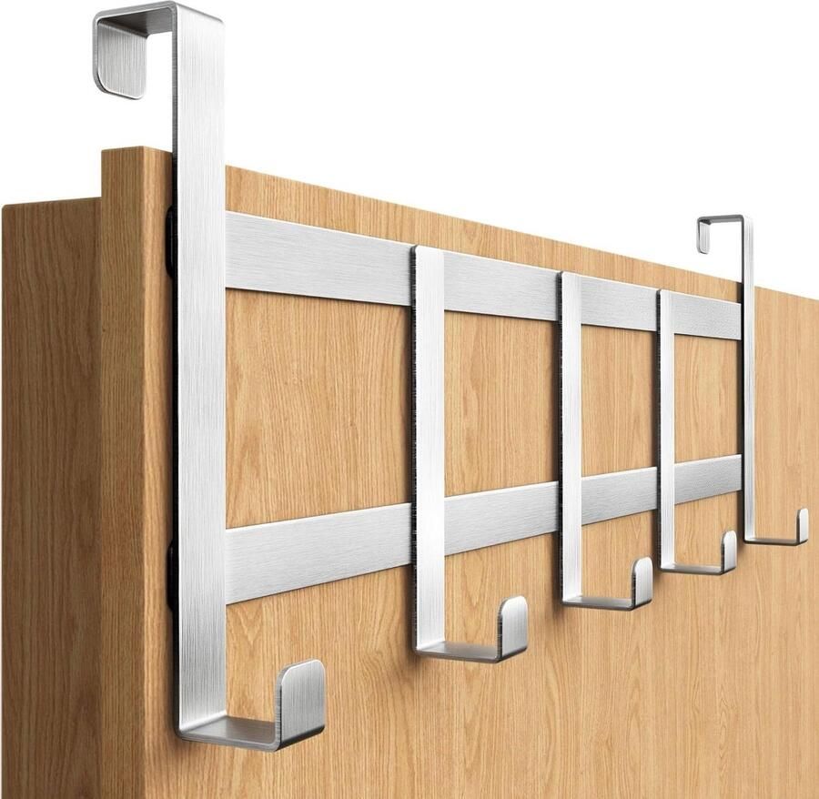 Deurgarderobe om op te hangen roestvrij staal handdoekhouder badkamer kledinghaak deur hal slaapkamer deurkapstok opdekdeur