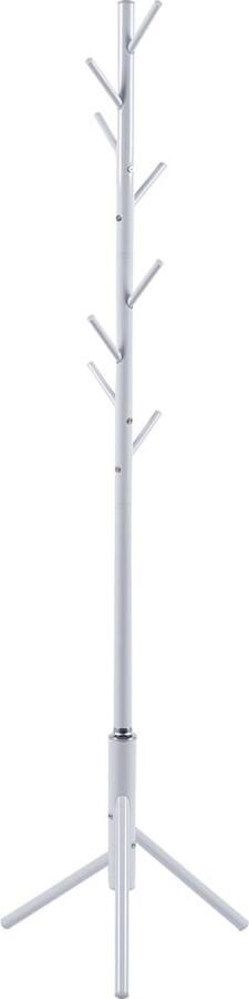 Kapstok Edith Wit Metaal 8 haken Breedte 48 cm Diepte 48 cm Hoogte 174 cm