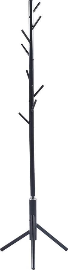 Kapstok Edith Zwart Metaal 8 haken Breedte 48 cm Diepte 48 cm Hoogte 174 cm