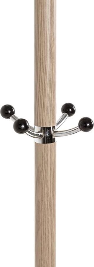 Kapstok eiken hout met marmeren voet en moderne stijl Hoogte 175 cm