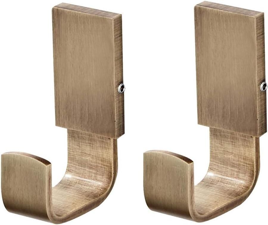 Kapstok Haak Antiek Messing Wandmontage Handdoek Gewaad Haken voor Badkamer Keuken Geborsteld Brons Set van 2