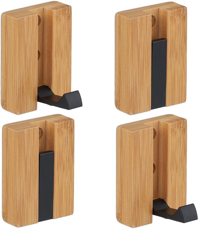 Kapstok haken set van 4 inklapbaar zelfklevend met schroeven