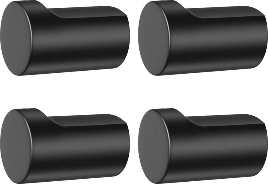 Kapstok Hangend Enkele Kapstokhaken Zwart Gemonteerd aan de Muur Modern Design voor Badkamer Keuken Slaapkamer