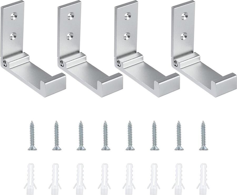 Kapstok Hangend Inklapbare Haken 4 stuks hoofdtelefoonhouder wandhouder opvouwbare wandhaken voor garderobe badkamer keuken 15 kg draagkracht Kapstokken Wandmontage