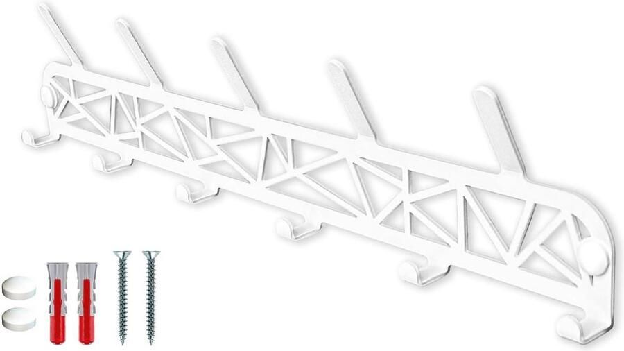 Kapstok Hangend Kleerhaken aan de muur jas haaklijst wandkapstok metaal garderobehaken wit keuken