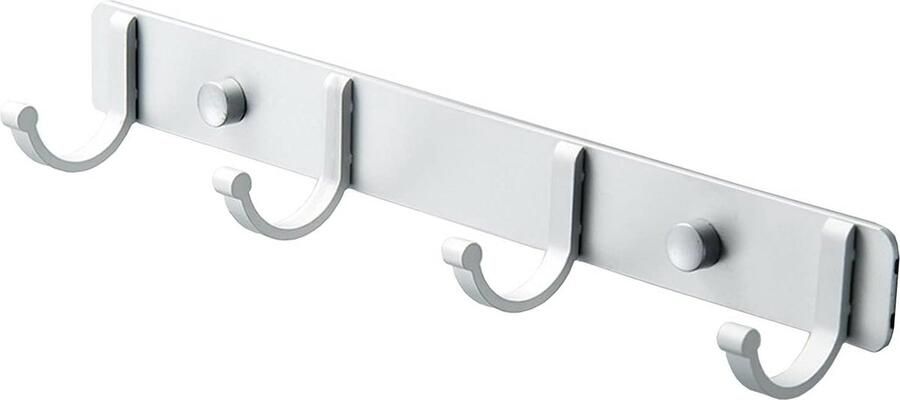 Spotcact Wandgemonteerde Kapstok met Haken Hangende Houder Handdoekenrek Modern Wit Voor Kleding Ingang Badkamer Slaapkamer 4 Haken kapstok hangend met plank