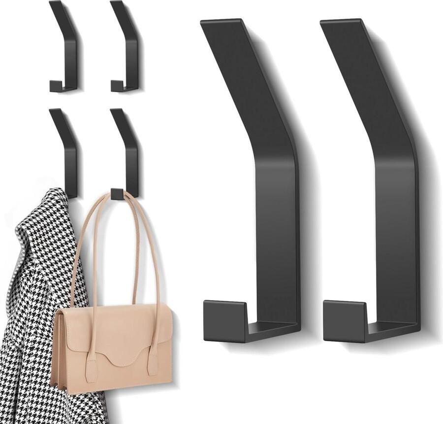 Kapstok Hangend Wandkapstok Met 6 Haken Voor Jassen Mantels Sjaals Tassen Keukens Deuren Badkamer Entree Gangen