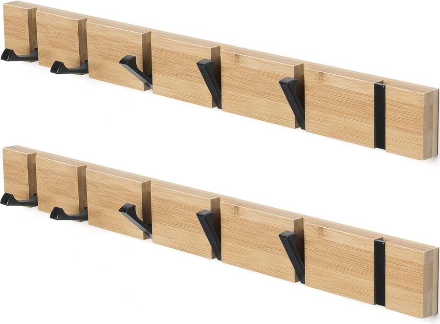 Kapstok Hangend Wandmontage Garderobehaken 6 Opvouwbare Haken Jassen Mantels Hoeden Sjaals Handtassen