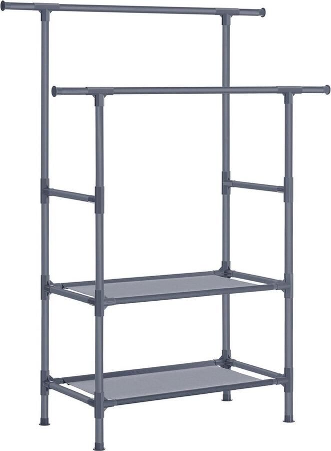 Rootz Living Rootz Kapstok Kledingrek Eenvoudige montage Metalen frame Wit 114 cm x 45 cm x 171 cm 3 kg 70 kg laadvermogen