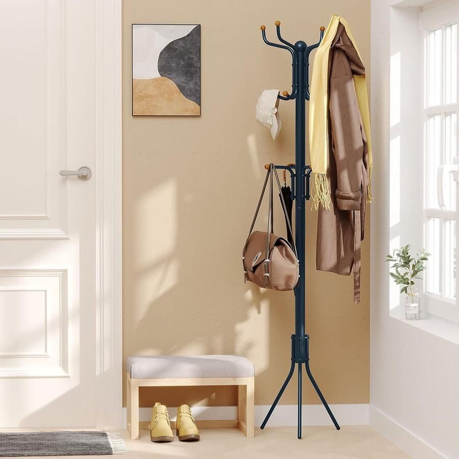 Kapstok met boomdesign Vrijstaand kledingrek 12 haken