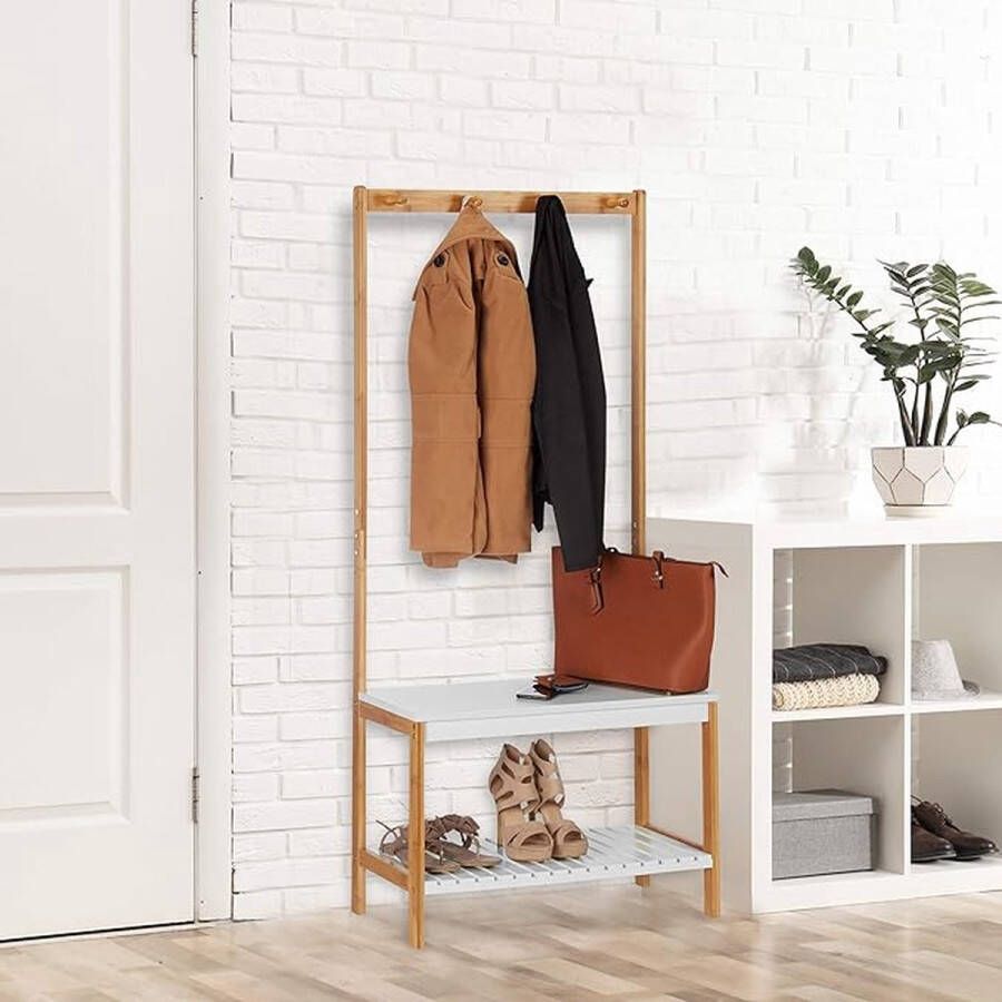 Kapstok met schoenenrek set clothes rack with shoe rack 150x70.5x30 cm