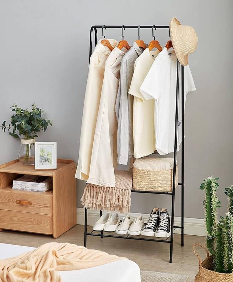 Kapstok met schoenenrek set clothes rack with shoe rack 34D x 59W x 151H centimetres