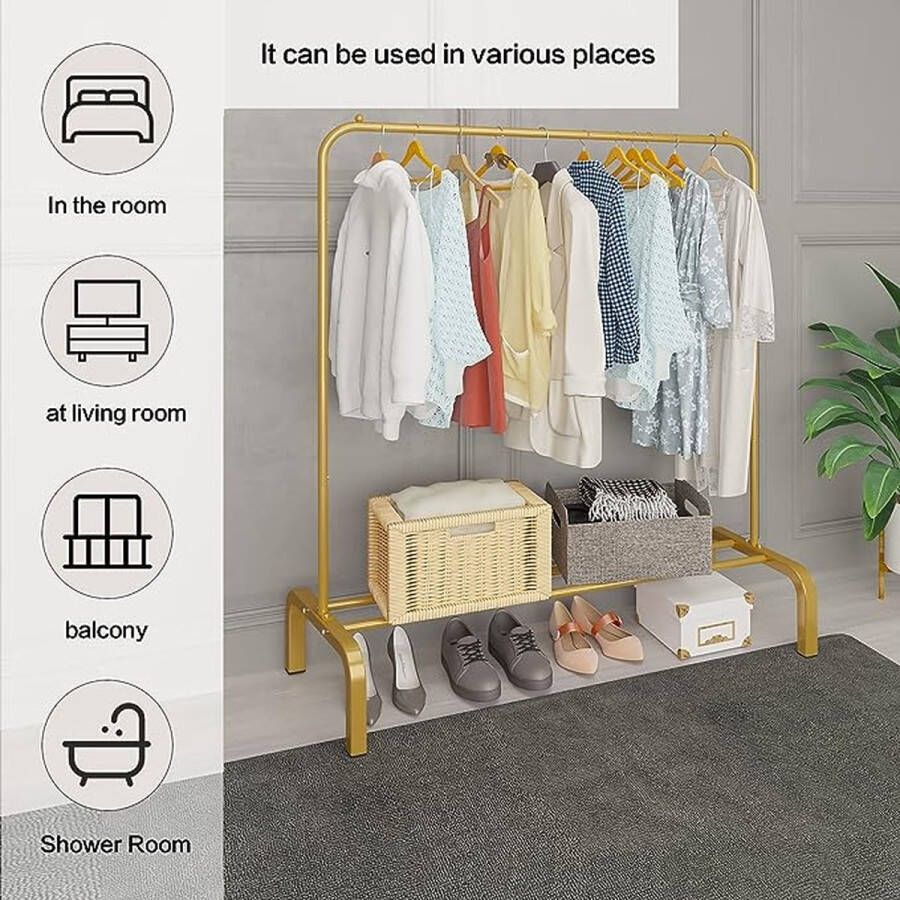 Kapstok met schoenenrek set clothes rack with shoe rack40D x 110W x 150H centimetres