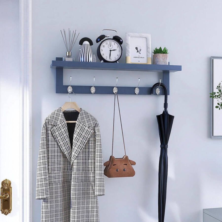 Kapstok mobiel Kledingrek Coat Rack Wall Coat Rack 29.2 Inch (Grey)