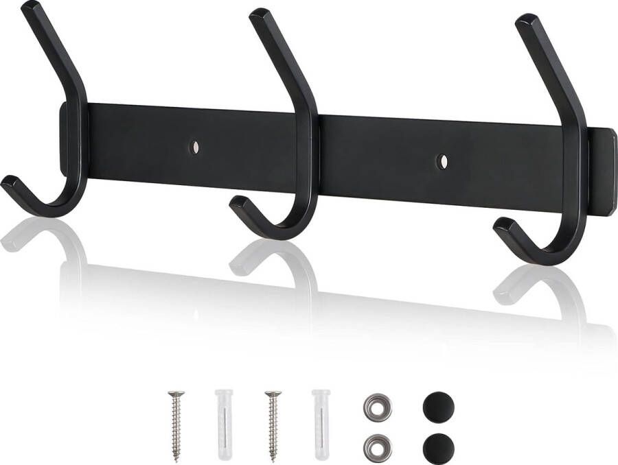 Kapstok Picket Rail Hook Wandkapstok met 5 haken Naturel Multifunctioneel Stijlvol kapstok - Foto 11