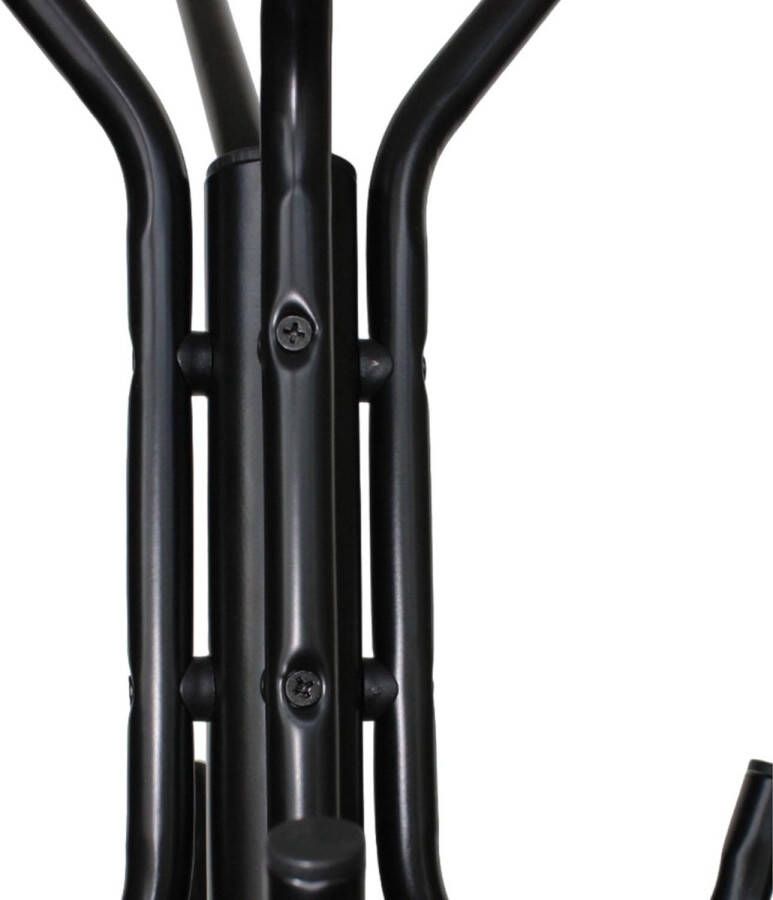 Kapstok op metalen pootjes 8 koppen zwart 178 x 62 x 62 cm